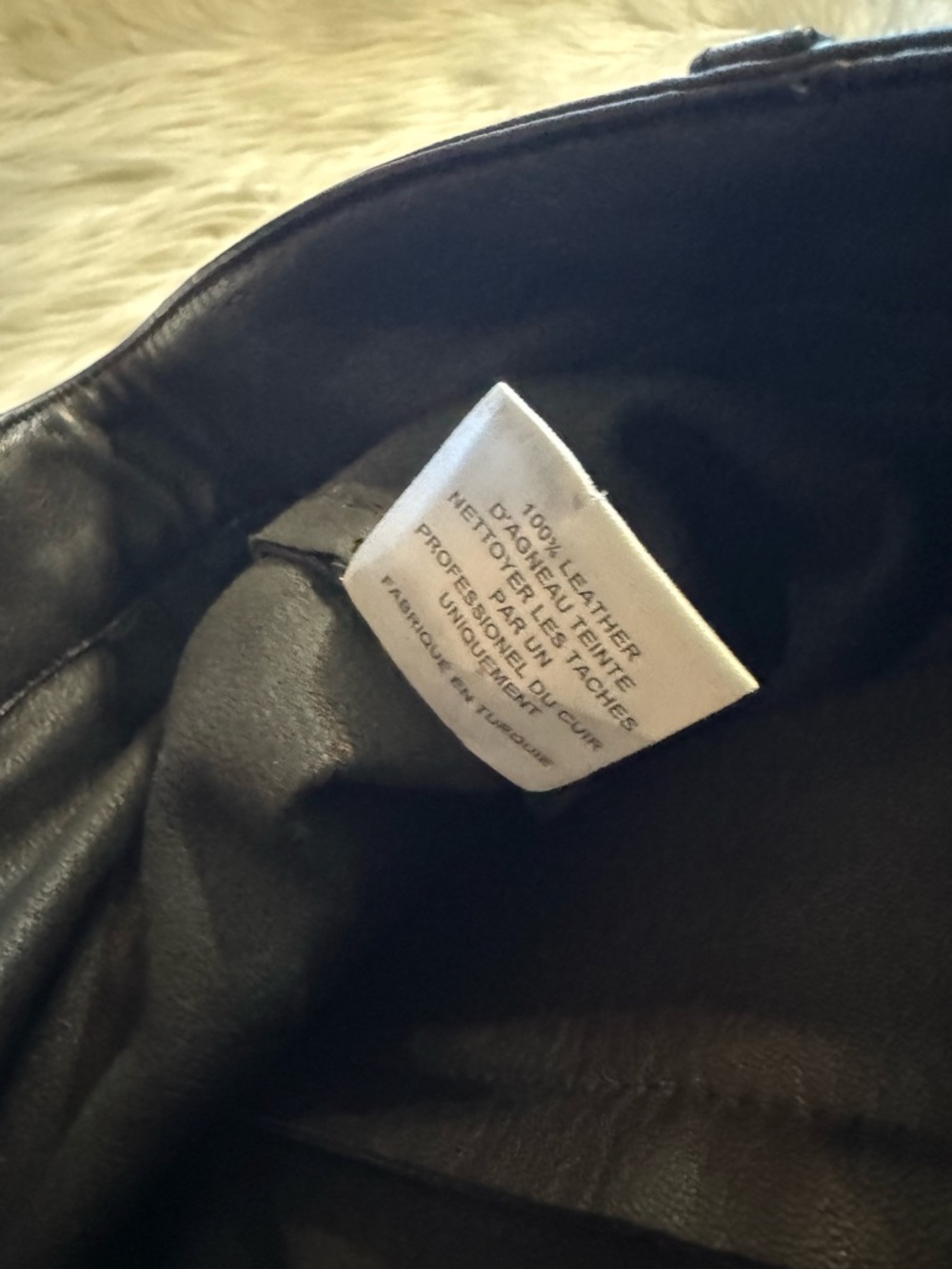 Nili Lotan Shon Leather Pants Black Size 8 - Picture 6 of 8